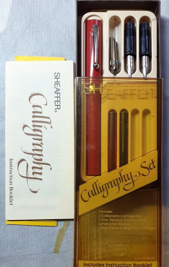 SHEAFFER Kalligrafiepen Calligraphy, Diversen, Schrijfwaren, Ophalen of Verzenden, Zo goed als nieuw