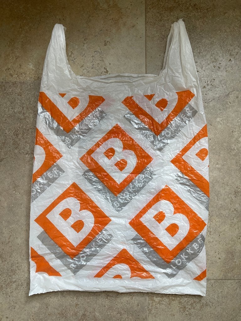 "Blokker" Tas, Ophalen of Verzenden, Gebruikt, Reclamebord
