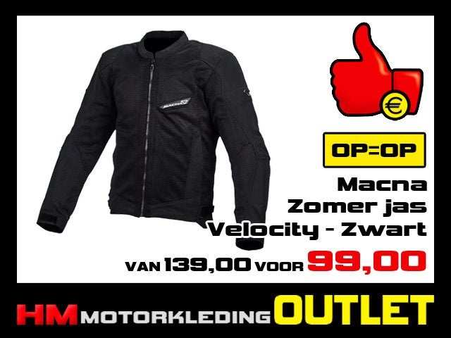 !! Textiel motorjas Macna Velocity Zomer Zwart !!, Motoren, Info@huybersmotoren.nl, Jas | textiel, HM - Sale, NL