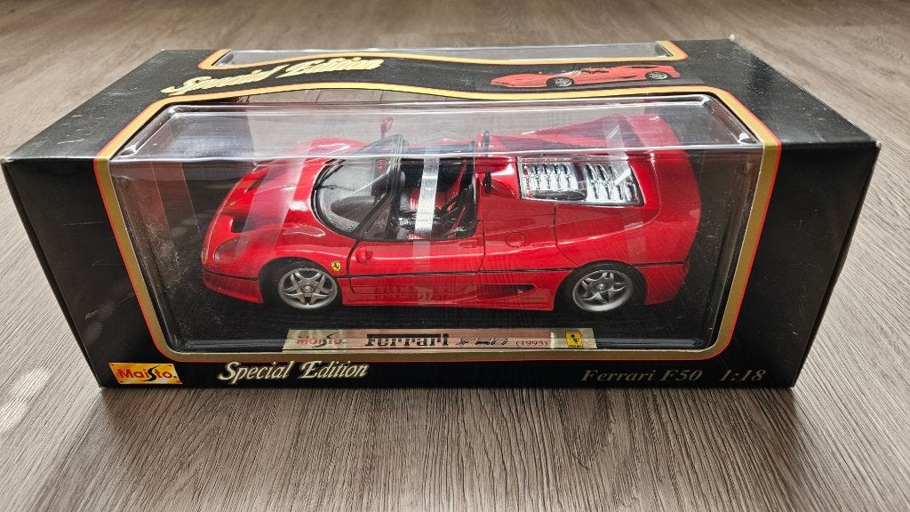 Maisto Special Edition Ferrari F50 rood 1:18 Modelauto, Ophalen of Verzenden, Nieuw, Auto, Maisto