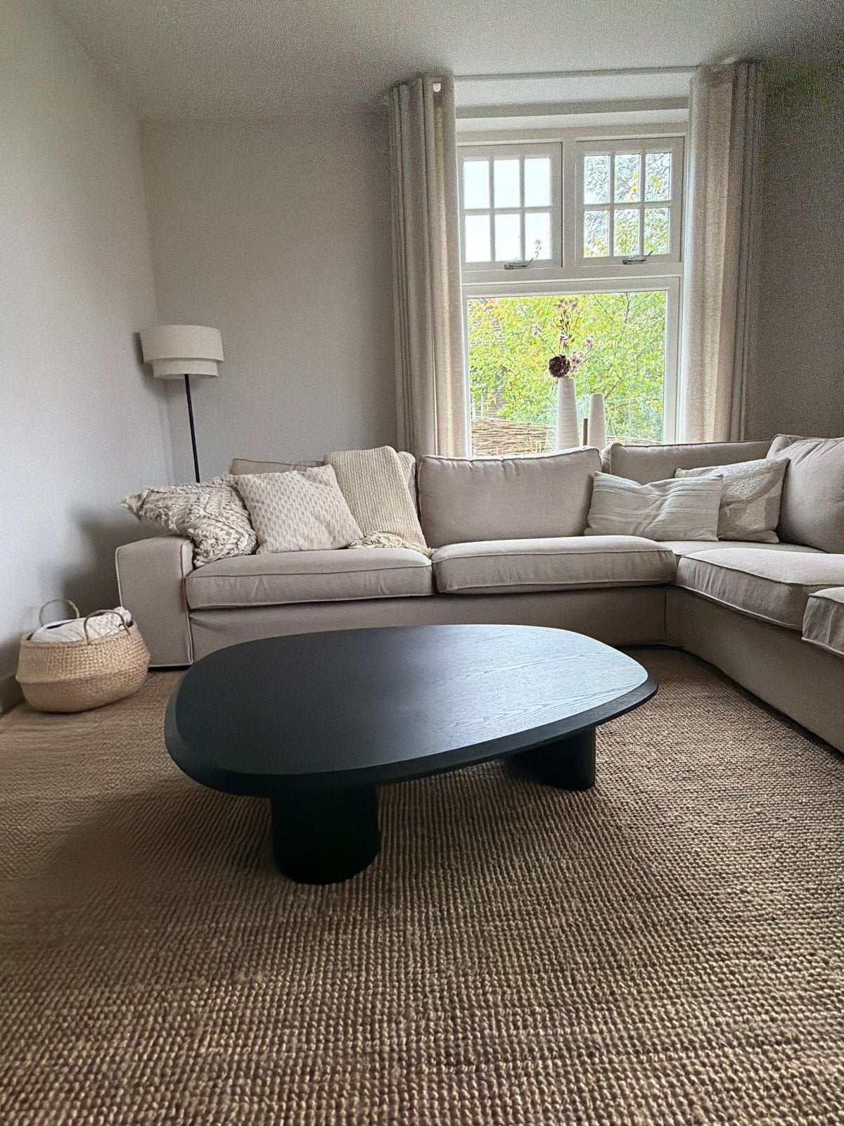 Eleonora Salontafel zwart laag Walter 106x88cm - Als nieuw, Huis en Inrichting, Ophalen, 100 tot 150 cm, 50 tot 100 cm, Zo goed als nieuw