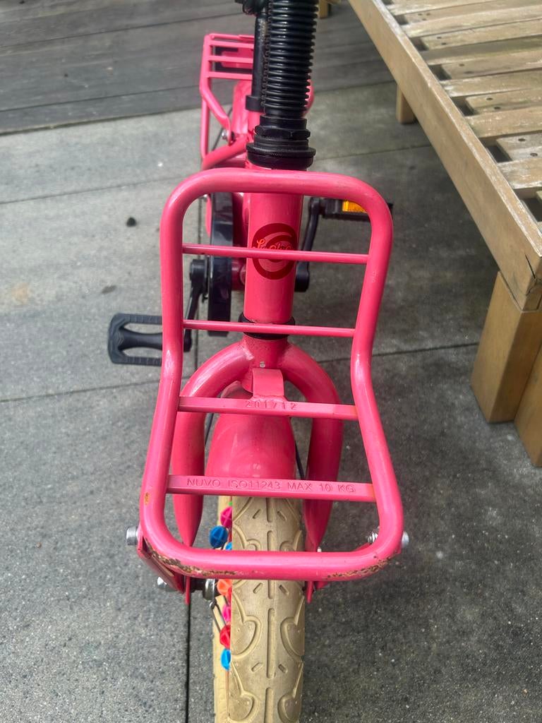 Roze meisjesfiets, Fietsen en Brommers, Fietsen | Meisjes, Ophalen, Gebruikt, 16 inch