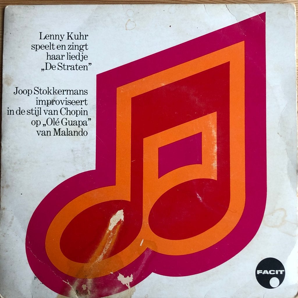 1970	Lenny Kuhr	           Lenny Kuhr Speelt De Straten, Fotohoes, 7 inch, Ophalen of Verzenden, Zo goed als nieuw