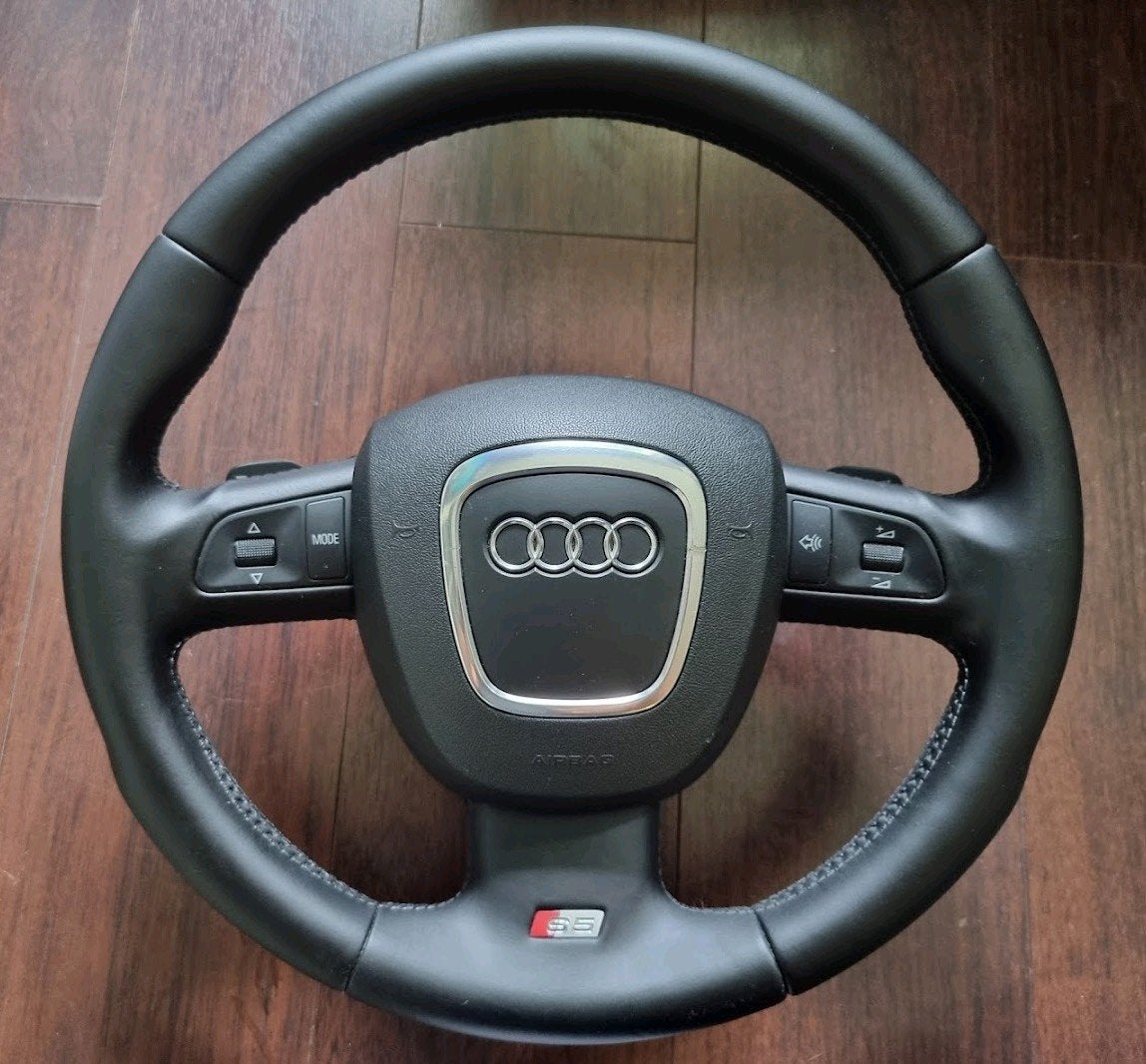 Audi A3 A4 A5 A6 & A8 MF lederen S line stuur zeer netjes, Auto-onderdelen, Ophalen of Verzenden, Audi
