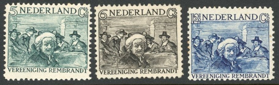 Rembrandt-zegels, NVPH 229-231 (LEES), Ophalen of Verzenden, T/m 1940, Postfris
