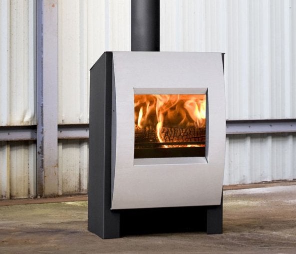Nestor Martin D43 Woodbox. Strakke Design Houtkachel 10kW A, Ophalen of Verzenden, Nieuw, Vrijstaande haard, Houthaard