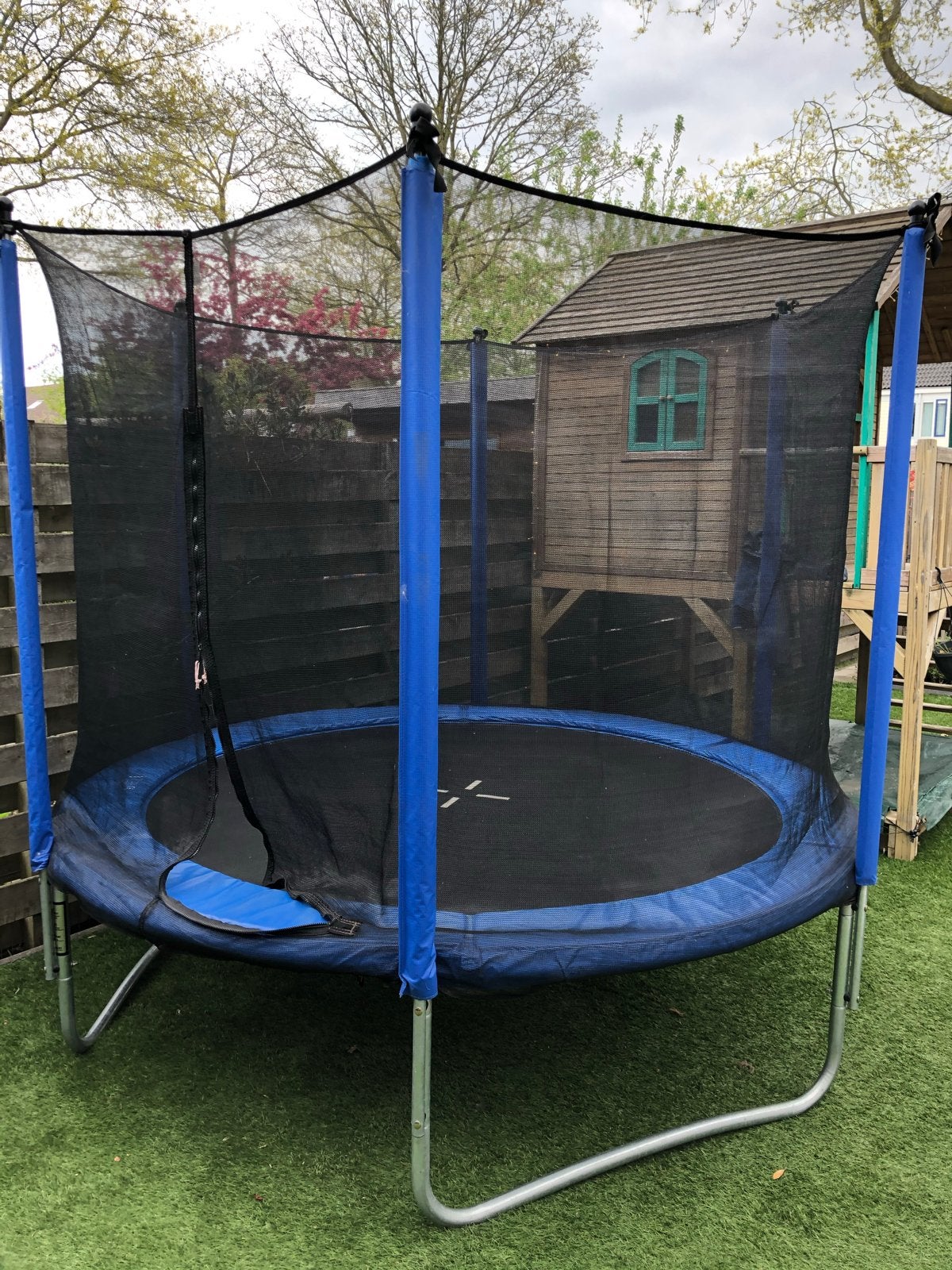 Trampoline 3 meter breed met veiligheidsnet - Gebruikt, Ophalen, Gebruikt