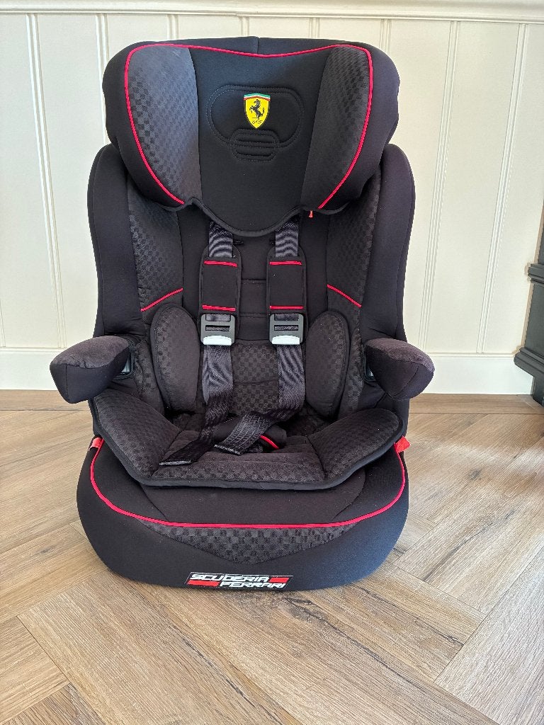 Autostoel Ferrari Luxe Black, Verstelbare rugleuning, Ophalen, Overige merken, Gebruikt