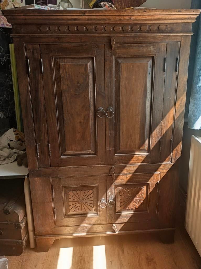 Antieke houten kast - 100x62x151 cm, Antiek en Kunst, Antiek | Meubels | Kasten, Ophalen