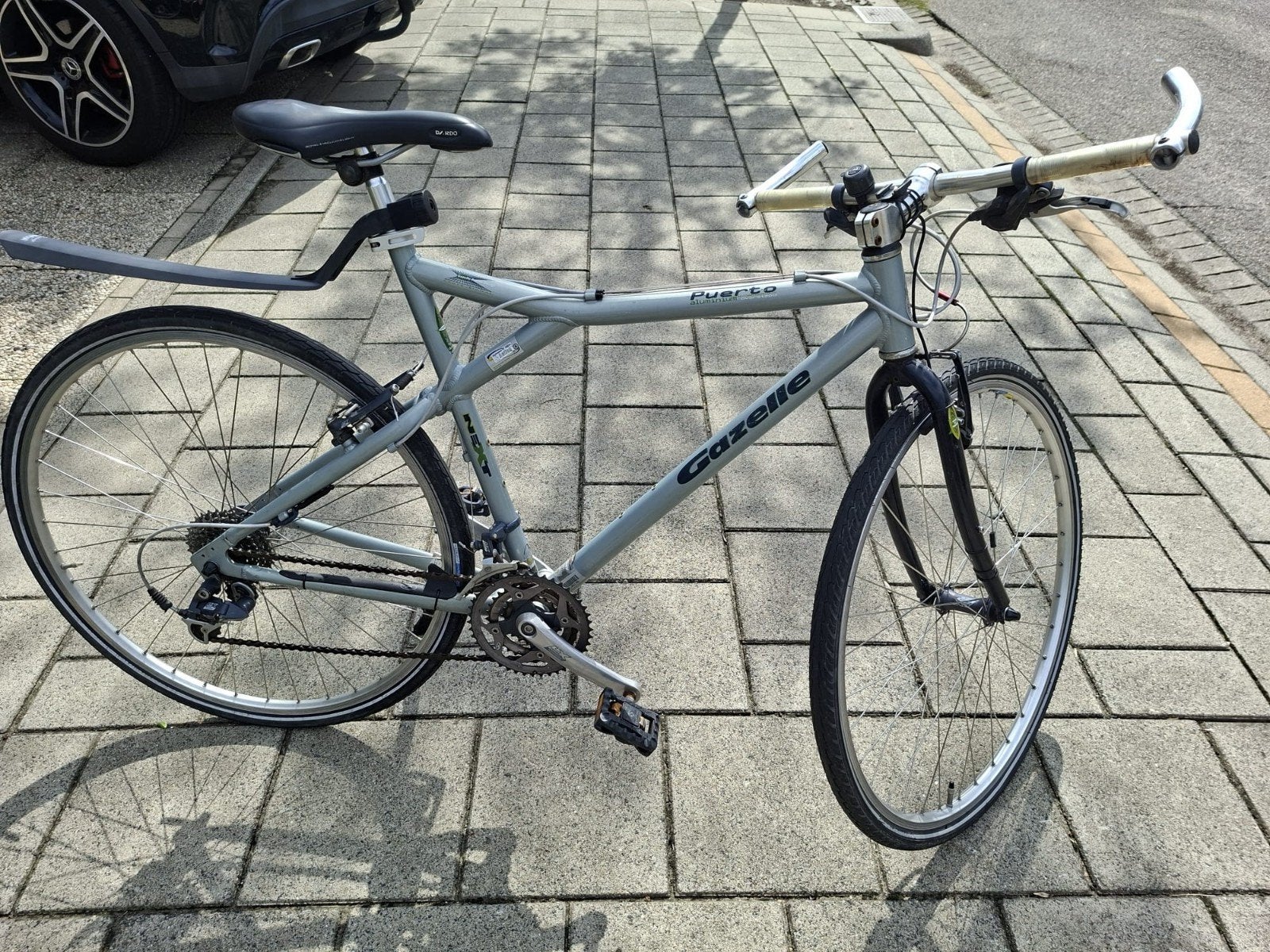 Gazelle Puerto aluminium oversized herenfiets, Ophalen, Gebruikt, Velgrem, 56 cm of meer