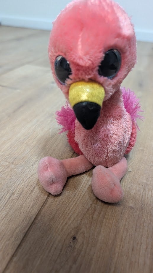 Schattige ty beanie boo's gilda flamingo knuffel, Ophalen of Verzenden, Zo goed als nieuw, Overige typen, Middelgroot (20 tot 80 cm)