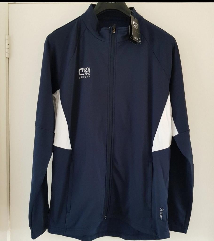 Nieuw trainingsjasje Cruyff M heren men donkerblauw jack, Cruyff, Nieuw, Ophalen of Verzenden, Voetbal