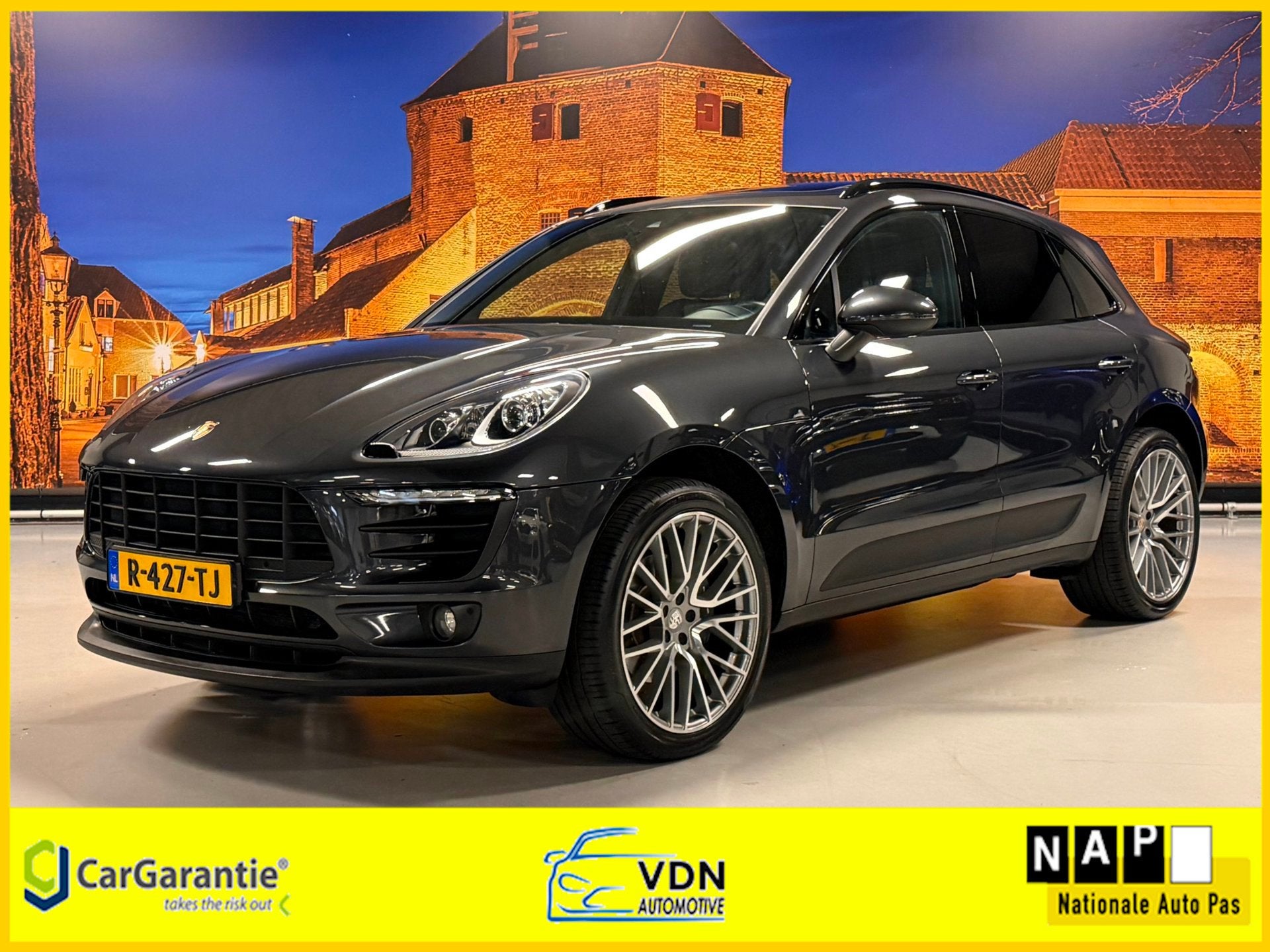 Porsche Macan 2.0 Turbo Automaat Leer Panodak Luchtvering, Auto's, Automaat, Dealer onderhouden, Gebruikt, 4 cilinders