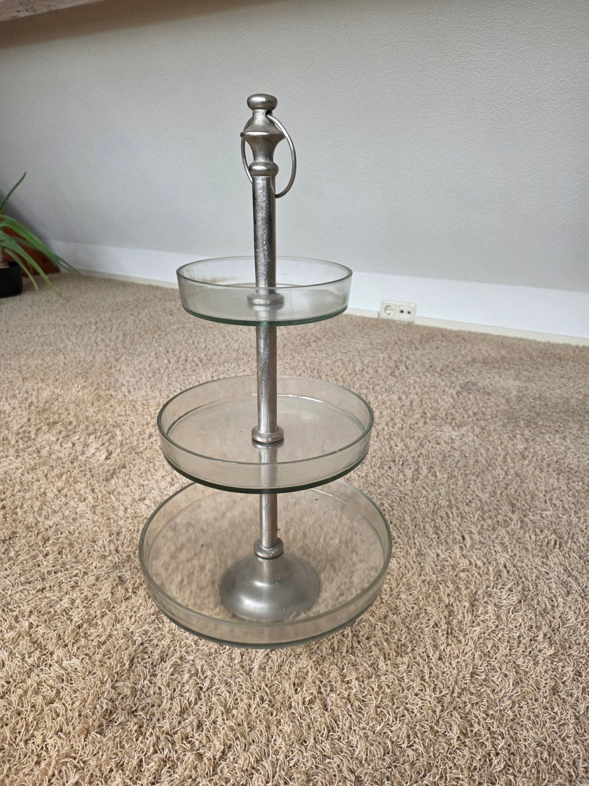 Riviera Maison Etagère - Glas en Metaal, Ophalen, Zo goed als nieuw, Etagère, Glas