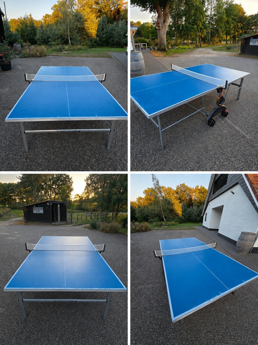 Blauwe Tafeltennistafel - Inklapbaar en Verrijdbaar, Ophalen, Gebruikt, Tafel Indoor, Inklapbaar