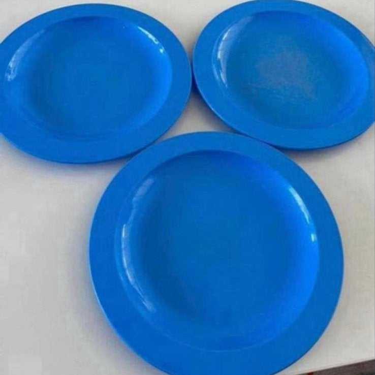 3 Blauwe Grote Camping Borden, Ophalen of Verzenden, Gebruikt
