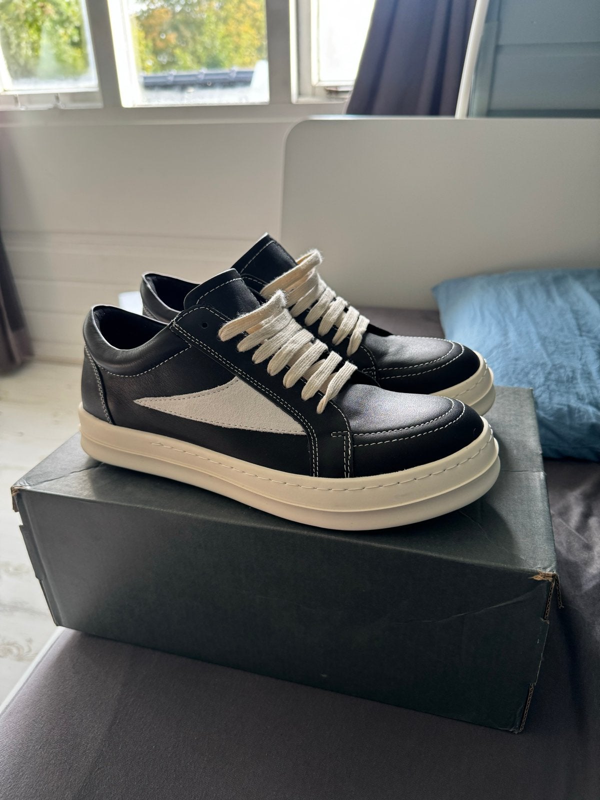 Rick owens low top schoenen, Ophalen of Verzenden, Zo goed als nieuw, Zwart