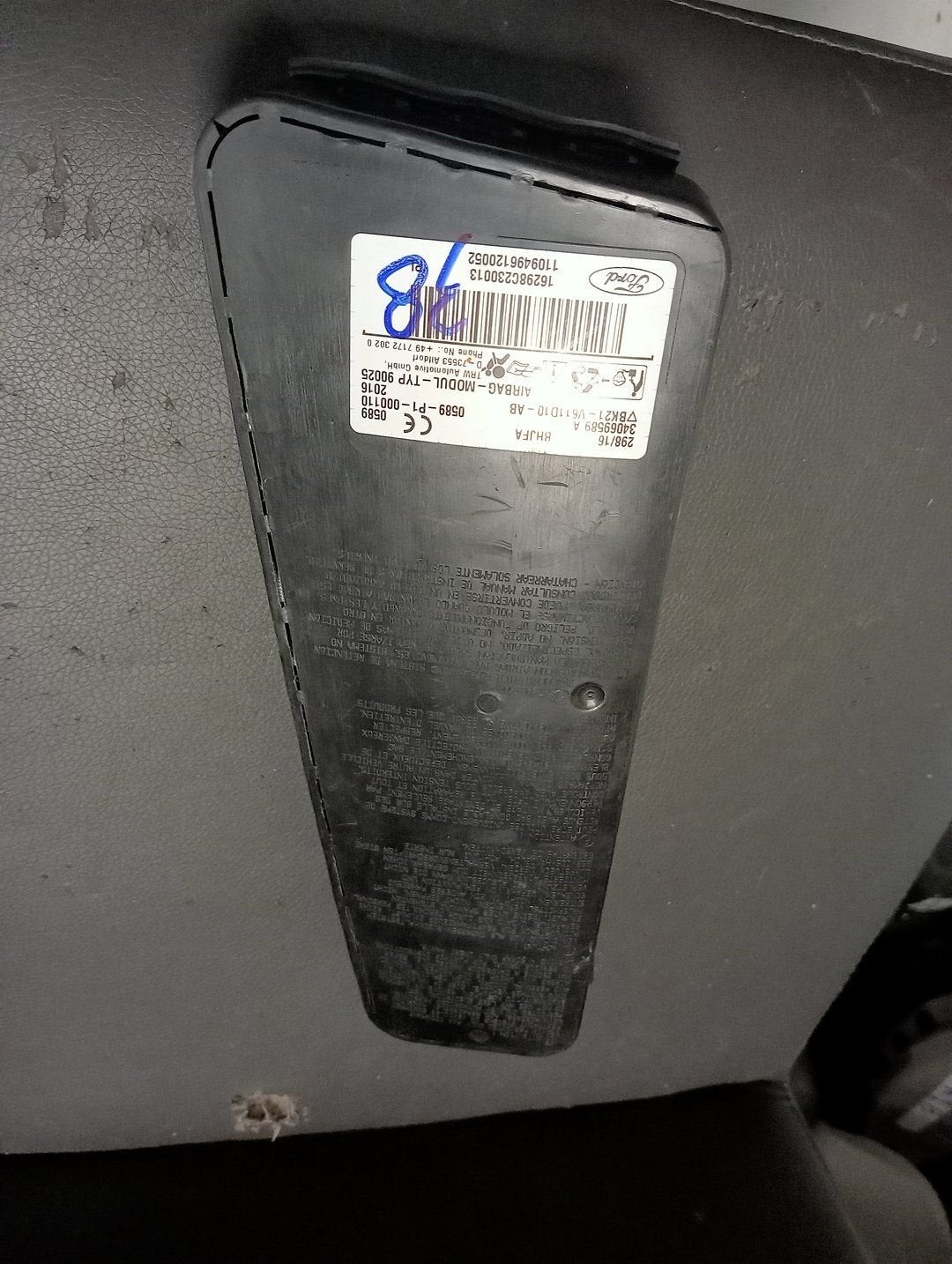 Airbag stoel (zitplaats) Ford Transit Courier, Gebruikt, -, -, Ophalen of Verzenden