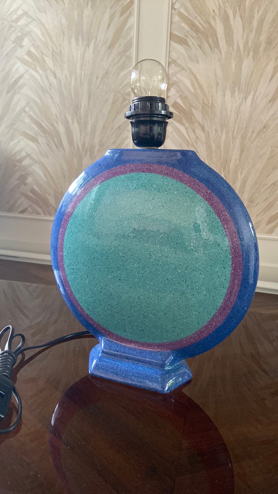 Vintage Baldelli Italy keramiek lampvoet, Huis en Inrichting, Keramiek, Zo goed als nieuw, Postmodern, E27 (groot)