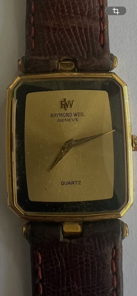 Raymond Weil Geneve Quartz Polshorloge vintage 18K, Overige merken, Polshorloge, Ophalen of Verzenden, Goud