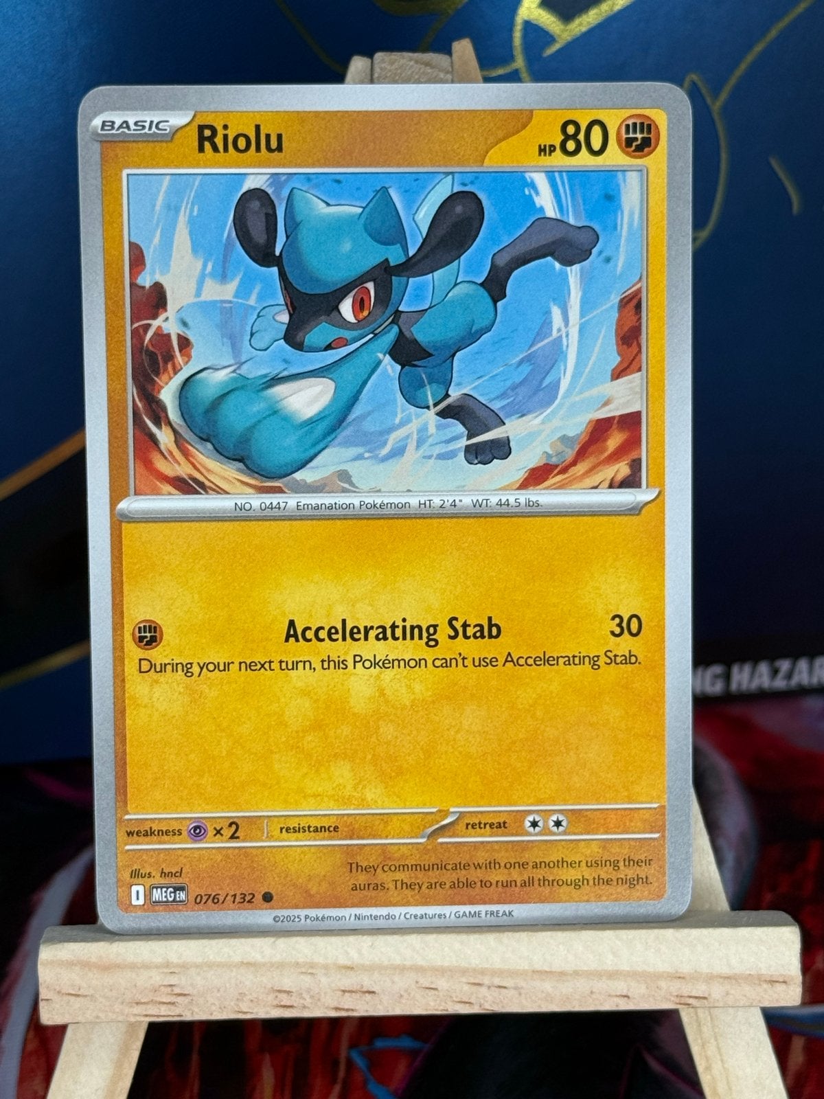 Riolu #76 | Pokemon Mega Evolution, Ophalen of Verzenden, Zo goed als nieuw, Losse kaart