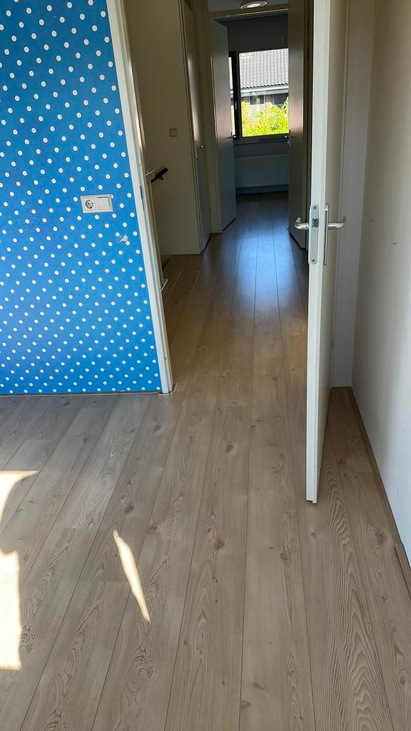 Mooie laminaat vloer ca.38 m2, Ophalen, Gebruikt, 50 tot 150 cm, 10 m² of meer
