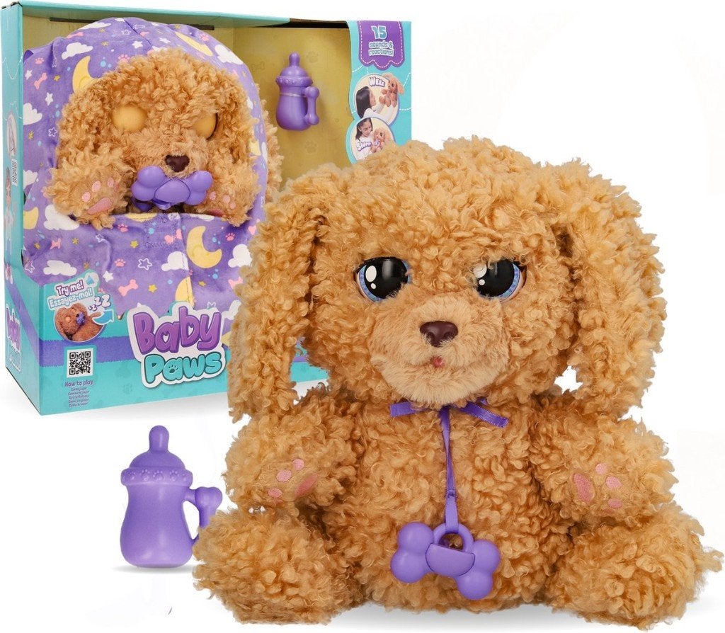 Baby Paws Hondje Labradoodle - Interactieve knuffel, Baby Paws, Nieuw, Baby Paws, Baby Paws