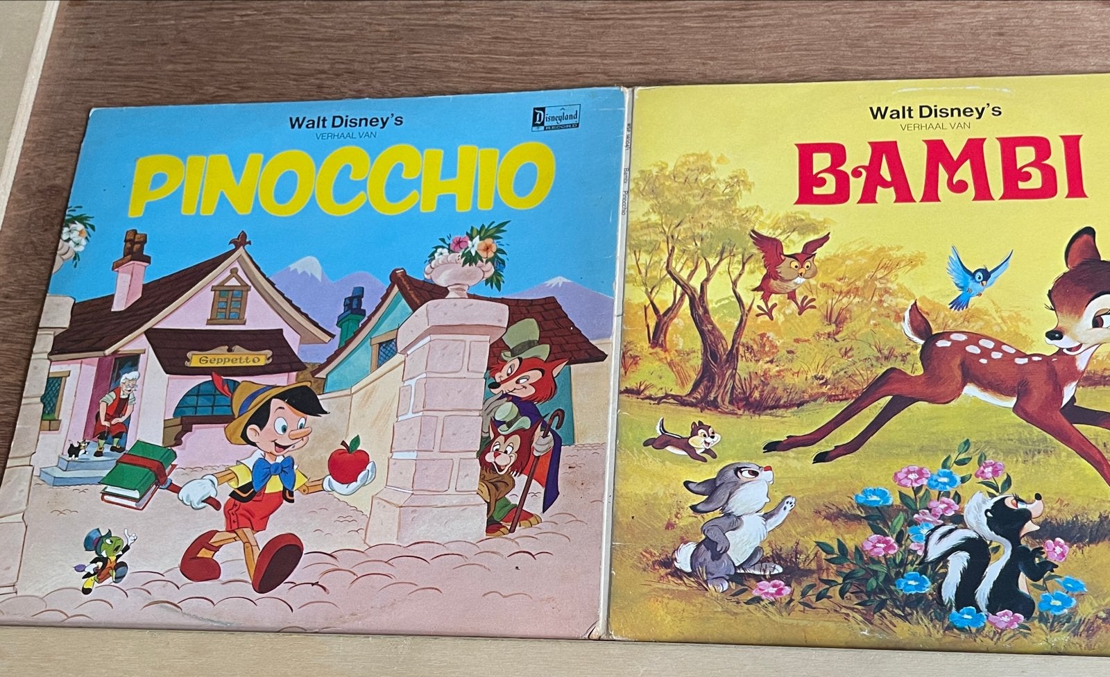 Walt Disney LP: Pinocchio & Bambi - Vintage Disneyland Recor, Ophalen of Verzenden, Gebruikt, Album