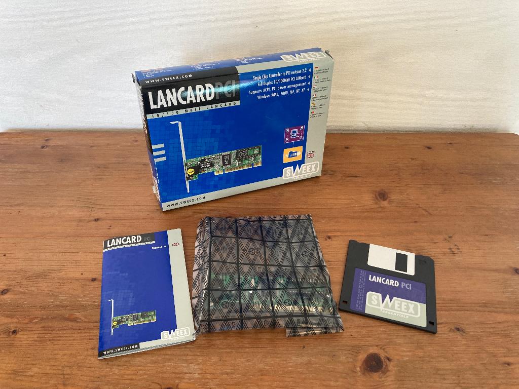 PCI netwerkkaart 10/100 Mbit – Sweex LAN card (NOS) Retro PC, Computers en Software, Netwerkkaarten, Nieuw, Intern, Ophalen of Verzenden