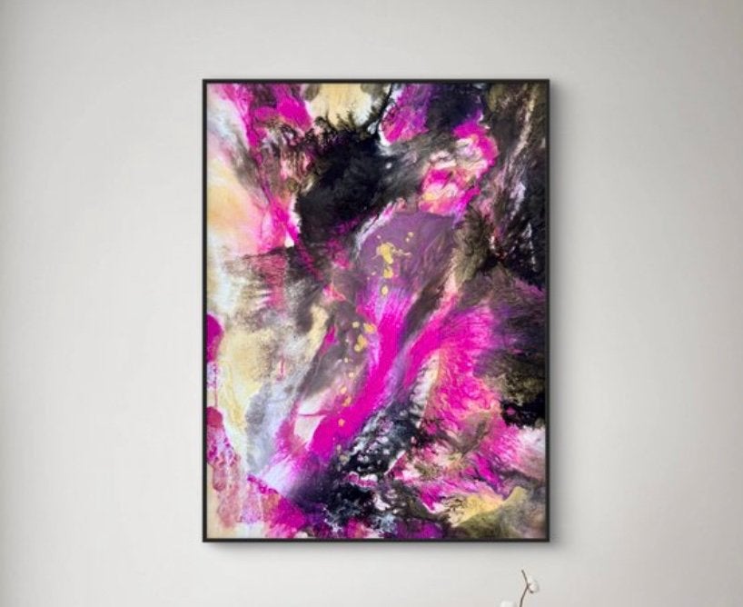 Schilderij:Enigma Rosa N.18 No reserve - Emanuel Pecchia, Antiek en Kunst, Ophalen of Verzenden