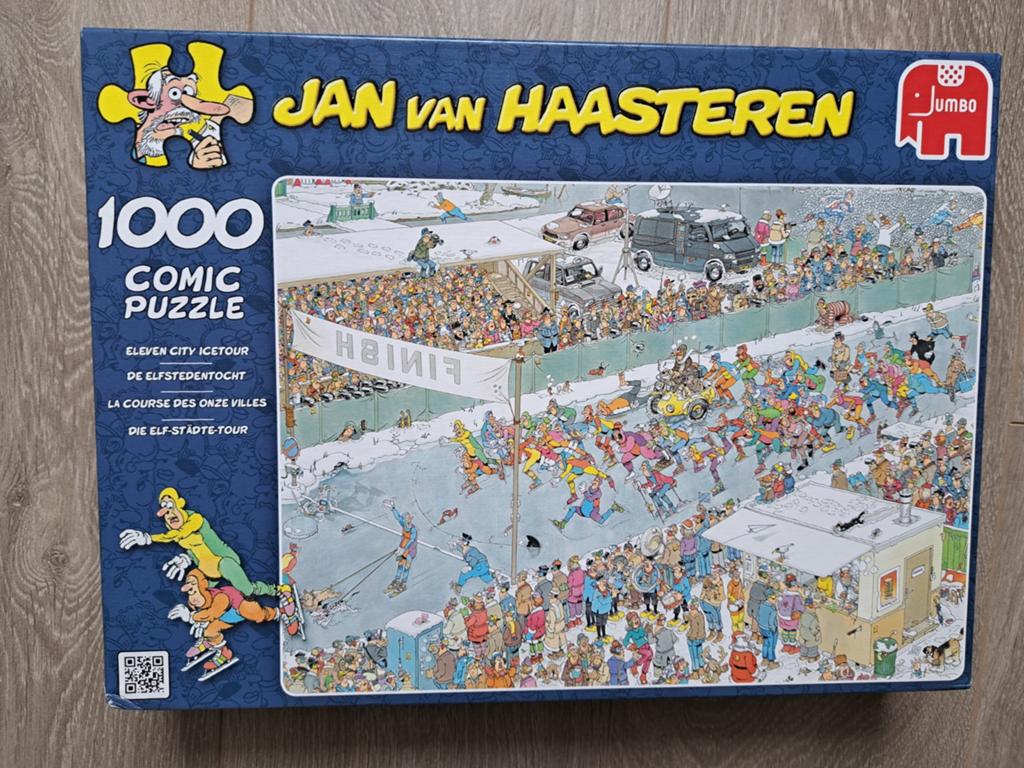 JAN VAN HAASTEREN.  De elfstedentocht, Hobby en Vrije tijd, Denksport en Puzzels, Ophalen of Verzenden, 500 t/m 1500 stukjes, Zo goed als nieuw