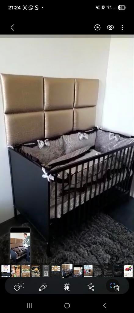 Ledikant met wiegje en hemel baby bedjes, Doos, 100 cm of meer, 60 cm of meer, Minder dan 35 cm