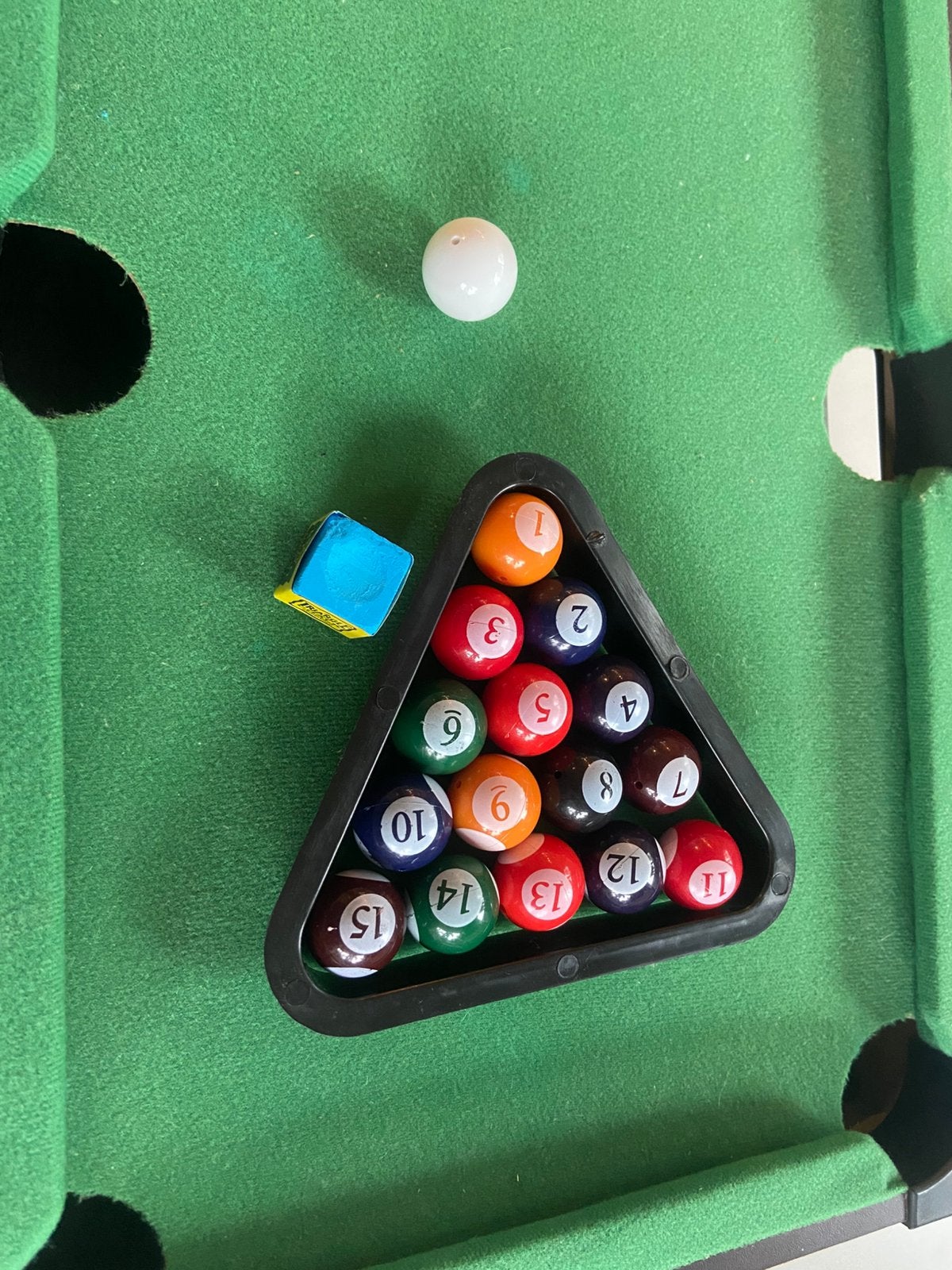 Mini pooltafel compleet, Ophalen of Verzenden, Zo goed als nieuw, Pooltafel