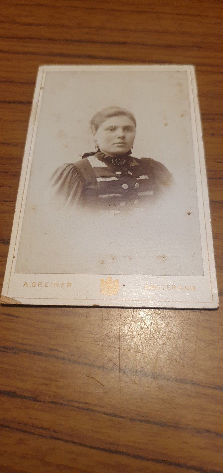 kabinet/kartonkaart Albert Greiner Amsterdam, Ophalen of Verzenden, Zo goed als nieuw, Sigarenbandjes