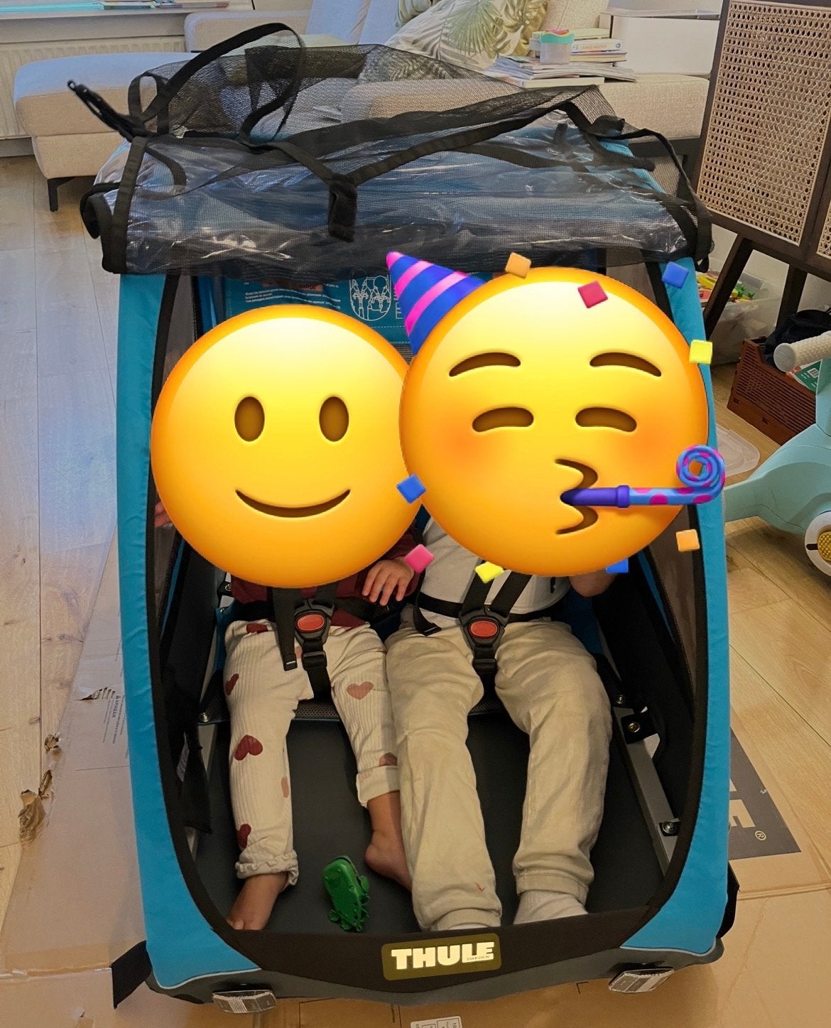 Thule Coaster 2XT Kinderkar, Ophalen, Opvouwbaar, Zo goed als nieuw, Kinderkar