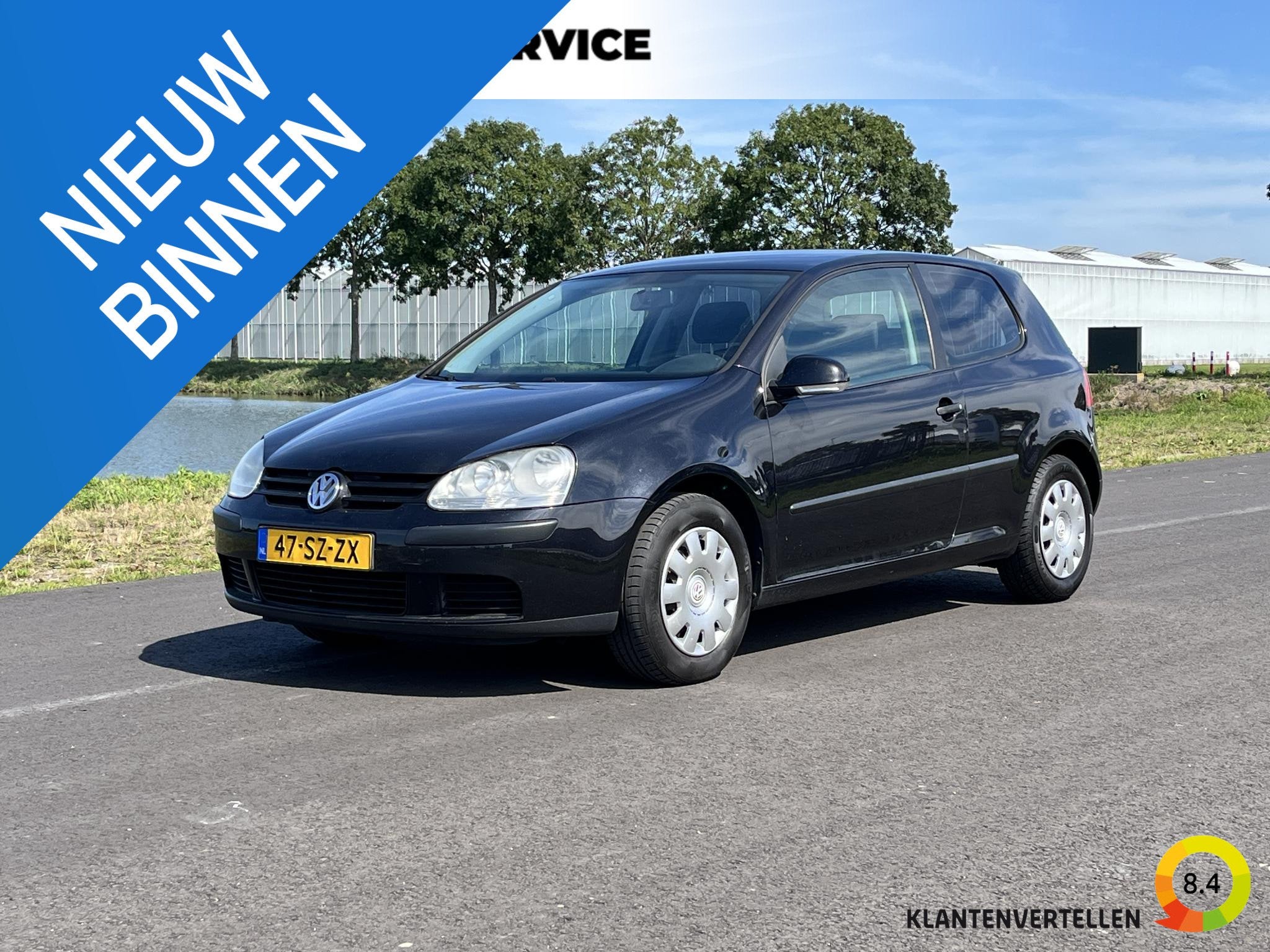 Volkswagen Golf 1.6 Trendline Nieuwe APK! Clima, cruise, tre, Voorwielaandrijving, Stof, Gebruikt, Zwart
