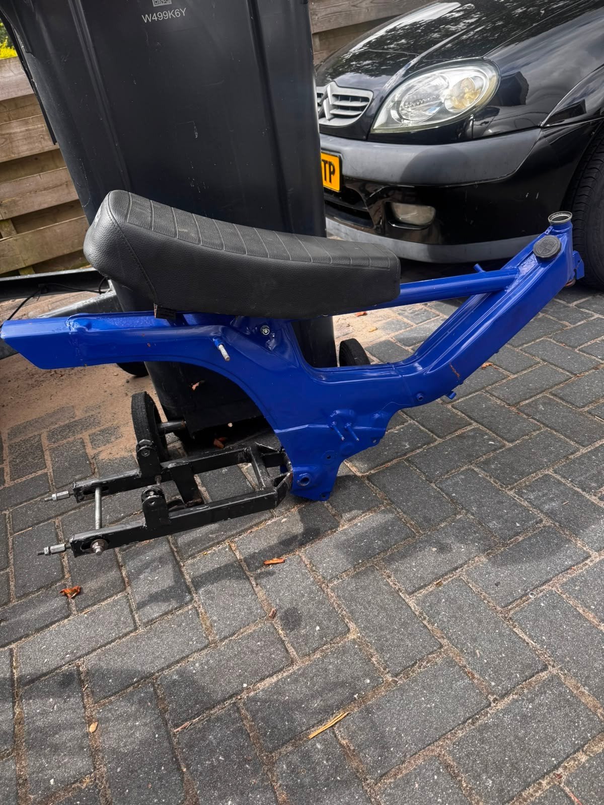 Puch Frame met zadel - Blauw, Ophalen of Verzenden, Gebruikt, Frame