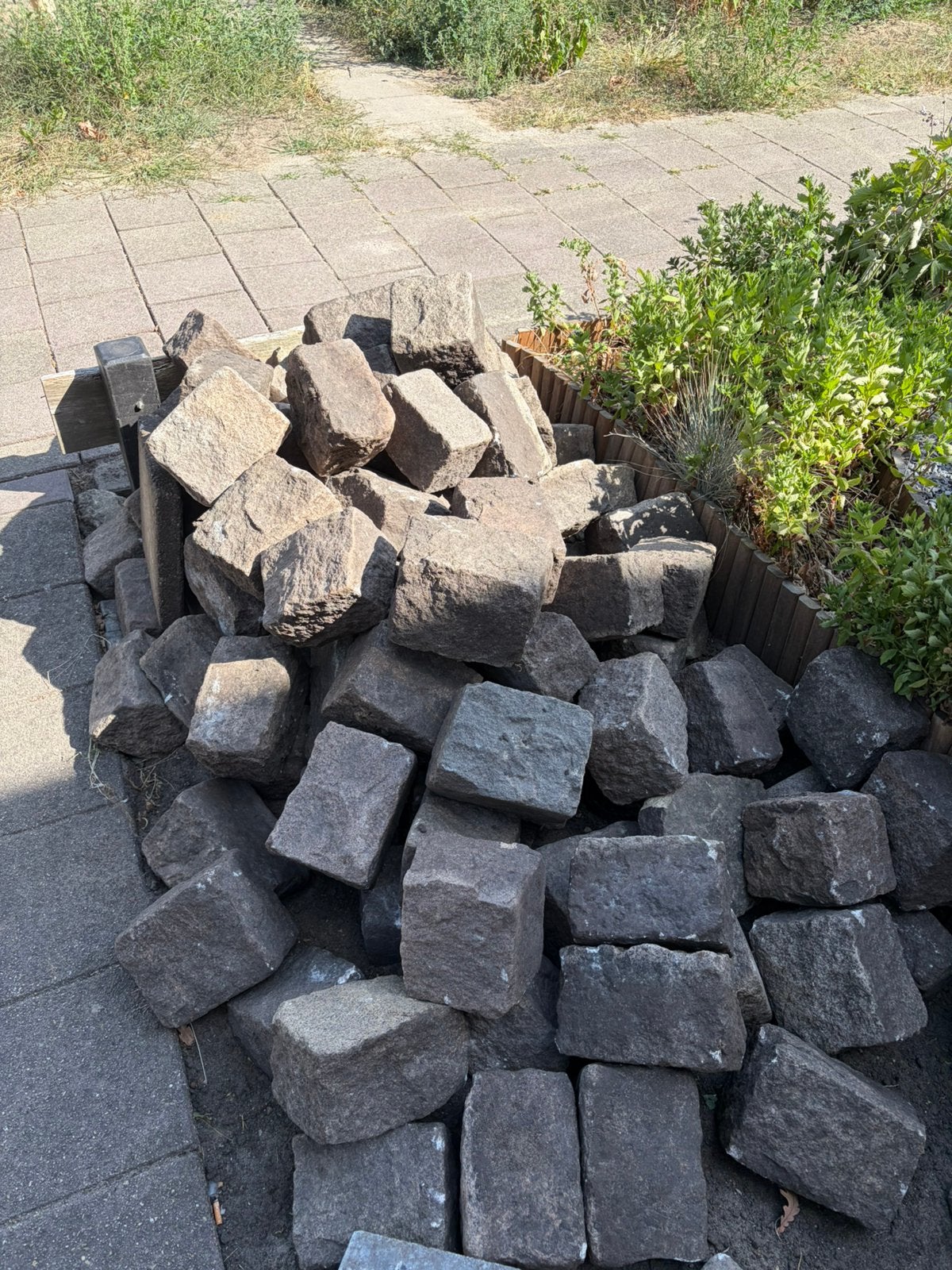 Grote natuursteen kasseien, Ophalen, Zo goed als nieuw, Graniet, Overige typen
