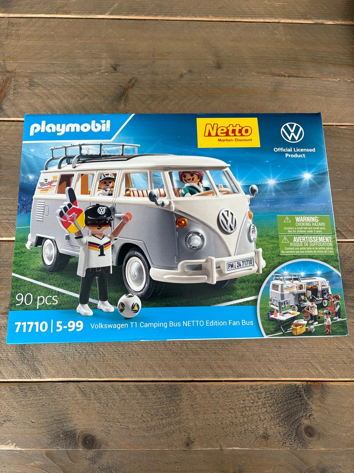 Playmobil Volkswagen T1 Camping Bus NETTO Edition Fan Bus, Kinderen en Baby's, Complete set, Voertuig, Nieuw, Ophalen of Verzenden