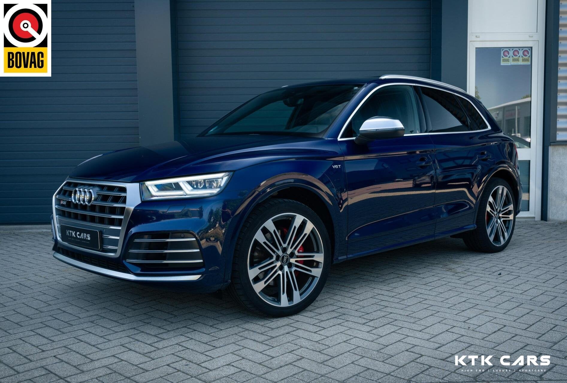 Audi SQ5 3.0 TFSI SQ5 quattro|Pano|Keyles|Stoelverwarming|Lu, Auto's, Automaat, Stof, Gebruikt, Blauw