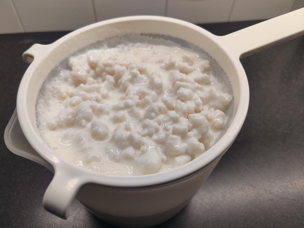 Melk Kefir korrels, Ophalen