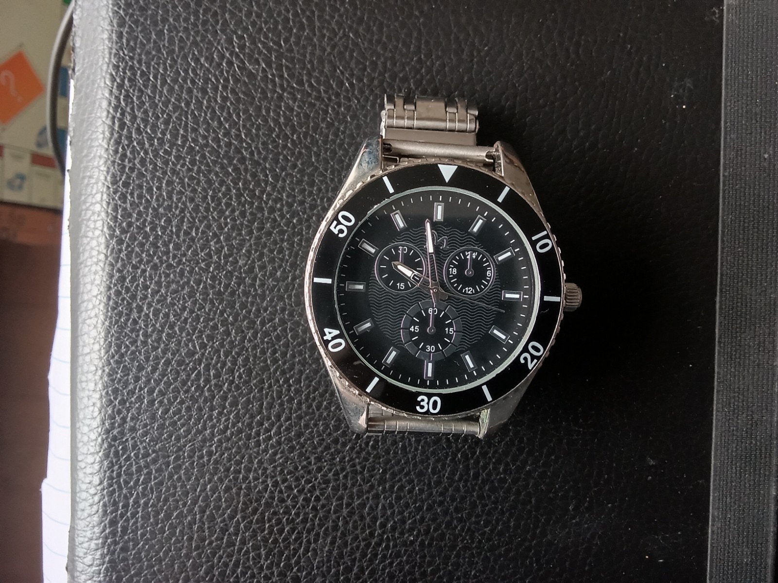 Daytime Herenhorloge - Zilverkleurig met Zwarte Wijzerplaat, Sieraden, Tassen en Uiterlijk, Ophalen
