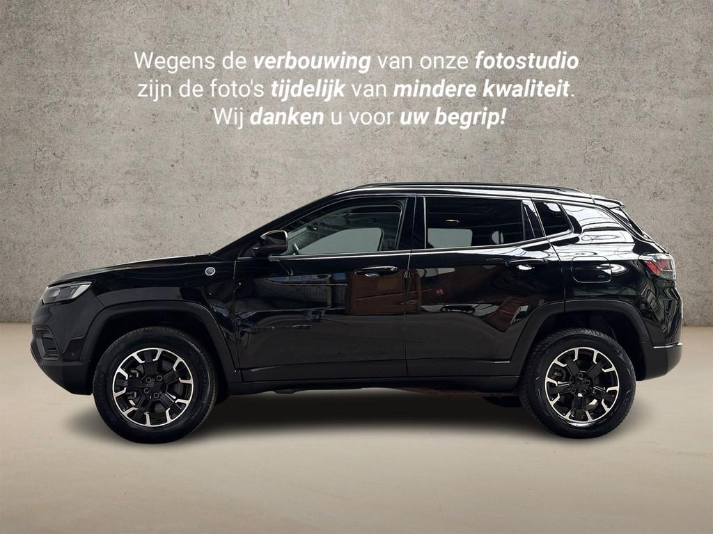 Jeep Compass 4xe 240 Plug-in Hybrid Electric Trailhawk 240Pk, Auto's, Jeep, Automaat, 12 maanden, 4 cilinders, Leder en Stof