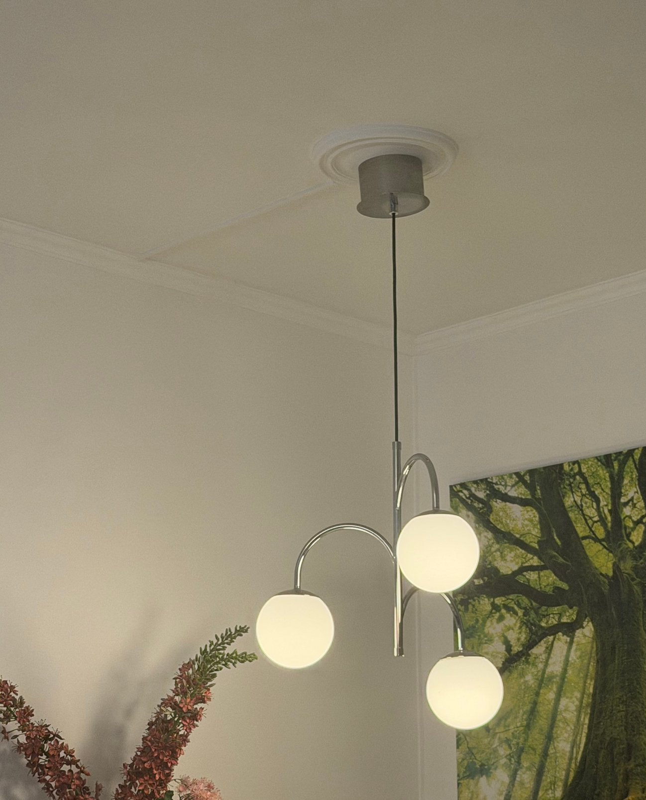 CHANDELIER Ikea “Simrishamn”, Ophalen, Zo goed als nieuw, Glas