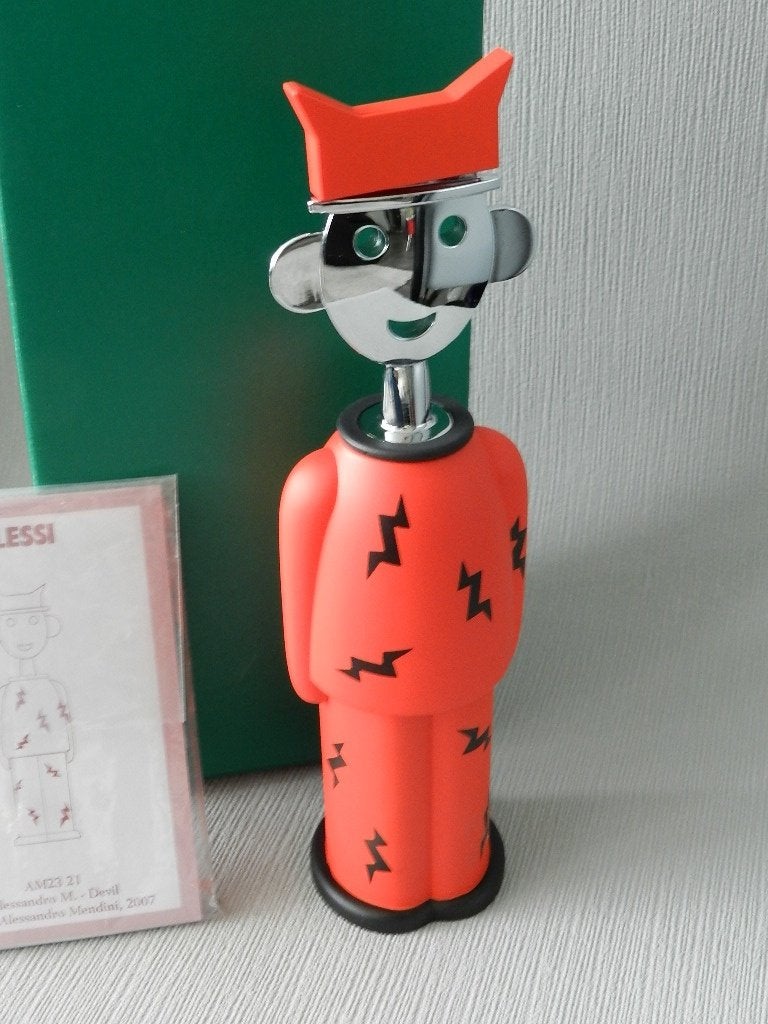 ALESSI KURKENTREKKER "DEVIL" van ALESSANDRO MENDINI., Antiek en Kunst, Kunst | Designobjecten, Ophalen of Verzenden