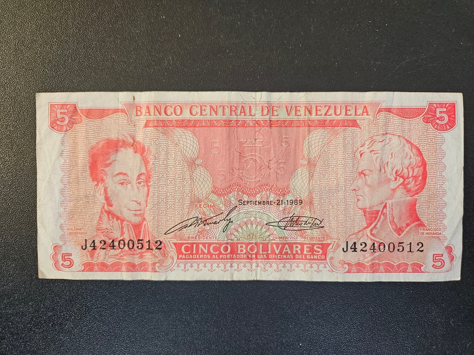 Venezuela pick 70b 1989, Verzenden, Zuid-Amerika, Los biljet