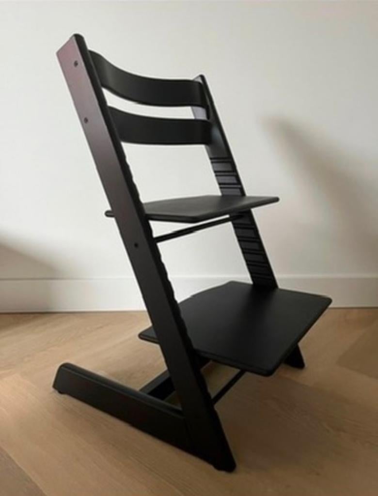 2 x Stokke Tripp Trapp | Zwart | Nieuw model | Topstaat, Ophalen, Zo goed als nieuw, Meegroeistoel