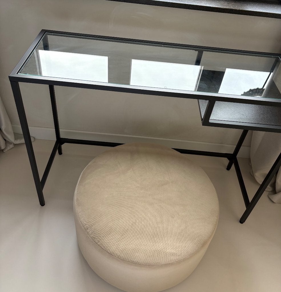 Bureau / kaptafel / bijzettafel zwart, Huis en Inrichting, Ophalen, 100 tot 150 cm, Industrieel / hotel chique, Minder dan 100 cm