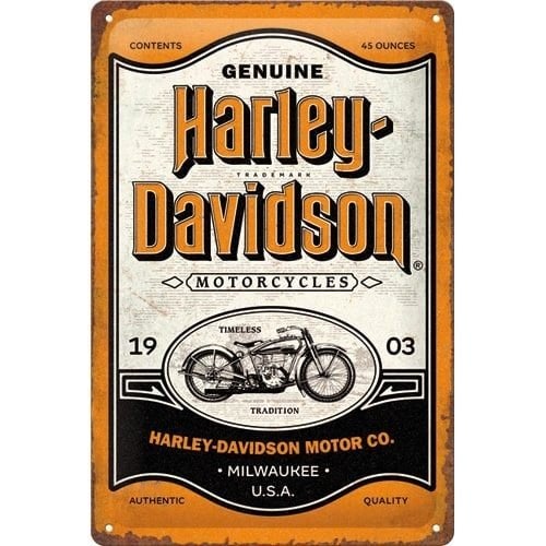 Harley Davidson genuine motor relief reclamebord van metaal, Ophalen of Verzenden, Nieuw, Auto's