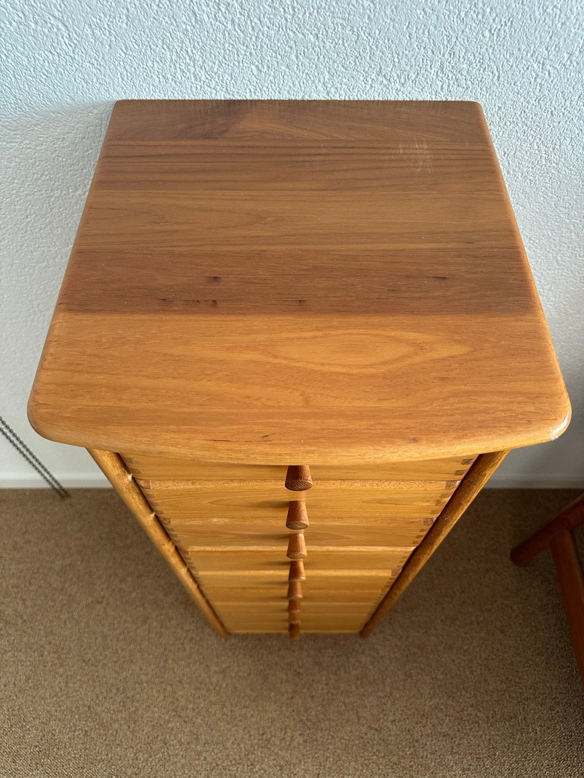 Deens jaren '80 Teakhouten Ladekastje - Vintage Design, Ophalen, Minder dan 50 cm, 5 laden of meer, Teakhout